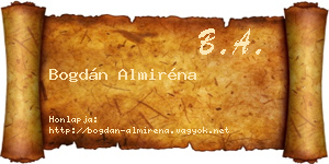 Bogdán Almiréna névjegykártya